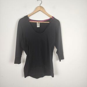 North Face Lightweight Base Layer Black Hoodie Women's Size Large